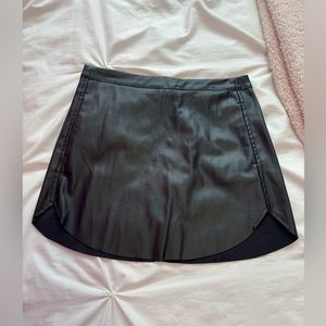 LF Black Faux Leather Skirt